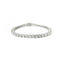 Bracciale Tennis a filo in oro bianco con diamanti lab-grown taglio brillante, 10,84 carati.