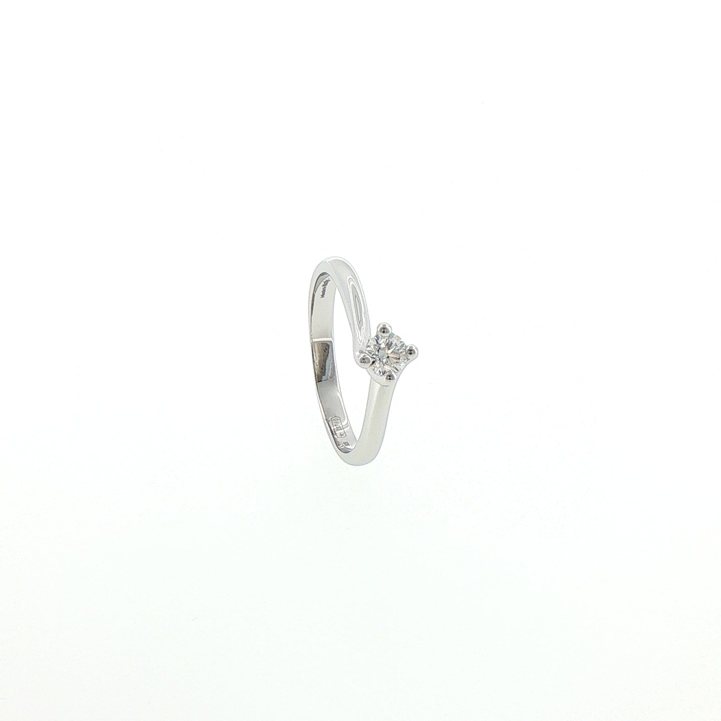 Solitario In Argento 925 con Diamante Lab-Grown taglio brillante.