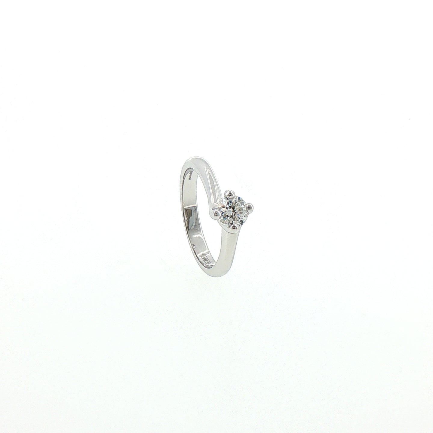 Solitario In Argento 925 con Diamante Lab-Grown taglio brillante.