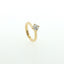 Solitario In Argento 925 Dorato con Diamante Lab-Grown taglio brillante.