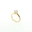 Solitario In Argento 925 Dorato con Diamante Lab-Grown taglio brillante.