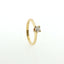 Solitario a "V" In Argento 925 Dorato con Diamante Lab-Grown taglio brillante.
