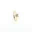 Solitario a "V" In Argento 925 Dorato con Diamante Lab-Grown taglio brillante.