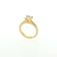 Solitario a "V" In Argento 925 Dorato con Diamante Lab-Grown taglio brillante.