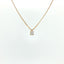 Girocollo in Argento 925 Dorato con Diamante Lab-Grown Taglio Brillante.