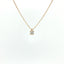 Girocollo in Argento 925 Dorato con Diamante Lab-Grown Taglio Brillante.
