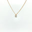 Girocollo in Argento 925 Dorato con Diamante Lab-Grown Taglio Brillante.