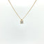 Girocollo in Argento 925 Dorato con Diamante Lab-Grown Taglio Brillante.