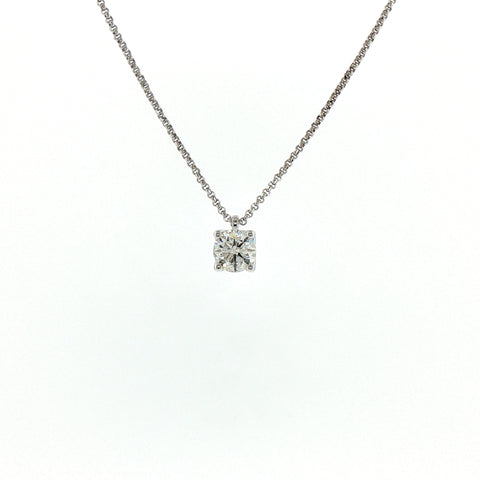 Girocollo in Argento 925 con Diamante Lab-Grown Taglio Brillante.