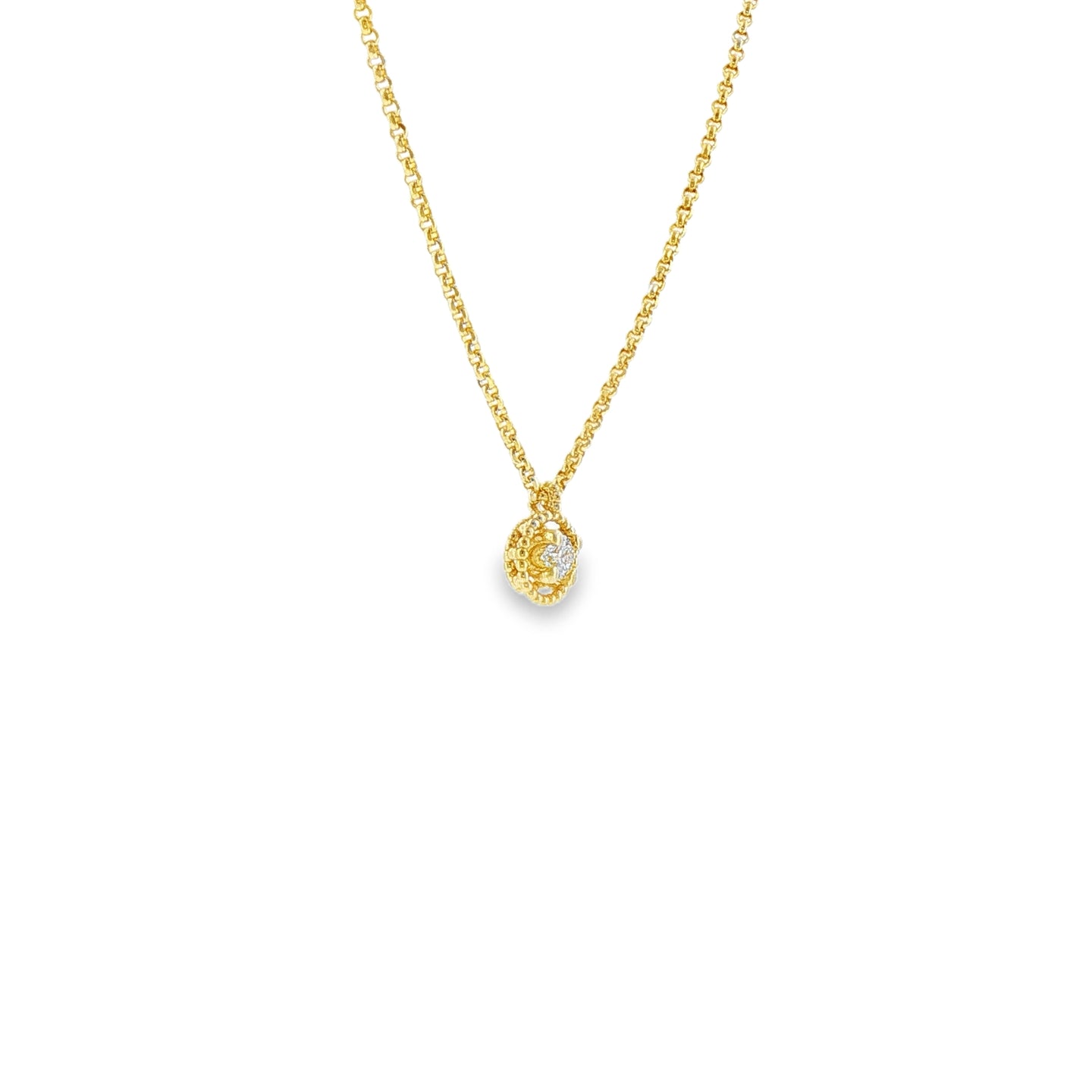 Girocollo Punto Luce Florence in Argento 925 con Diamante Lab-Grown 0,10 ct.