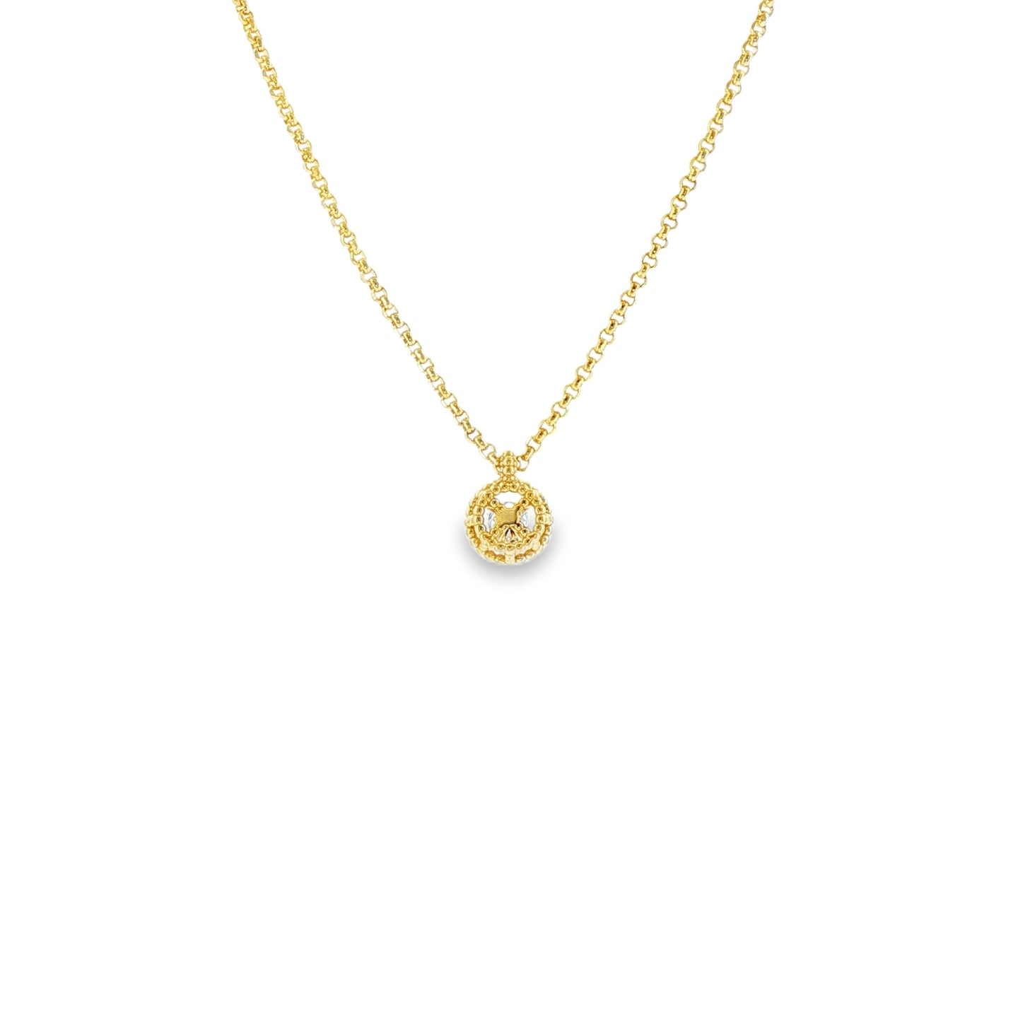 Girocollo Punto Luce Florence in Argento 925 con Diamante Lab-Grown 0,10 ct.