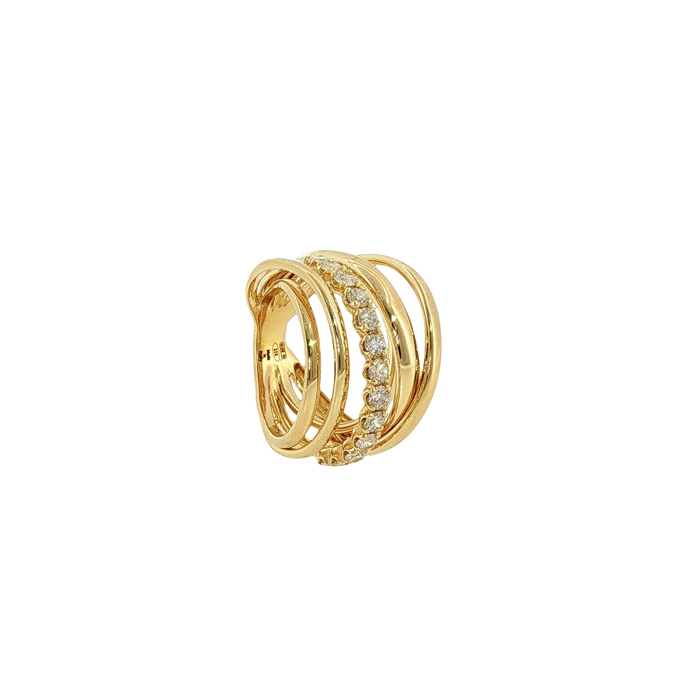 Anello in Argento 925 con Diamanti Lab-Grown Taglio Brillante.