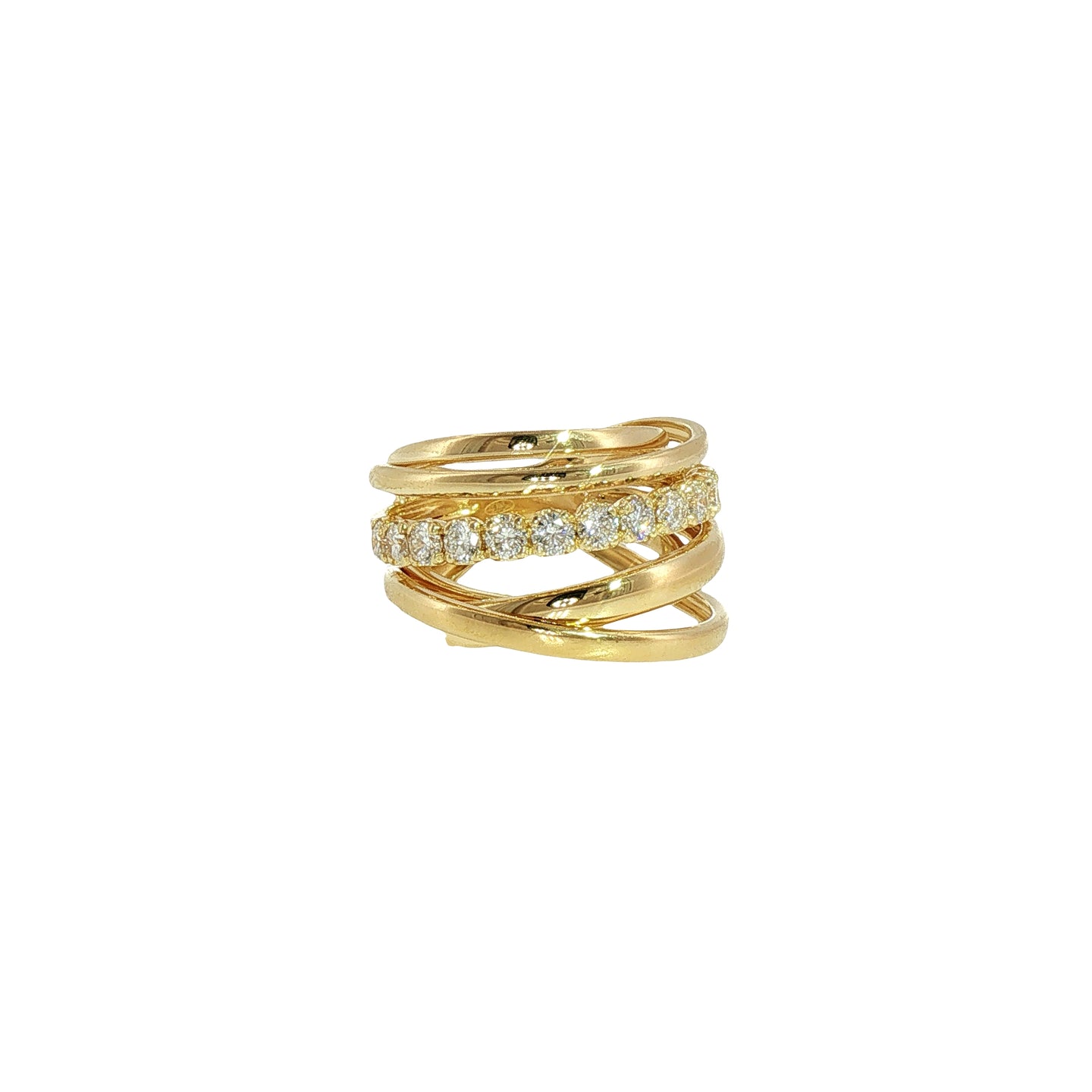 Anello in Argento 925 con Diamanti Lab-Grown Taglio Brillante.
