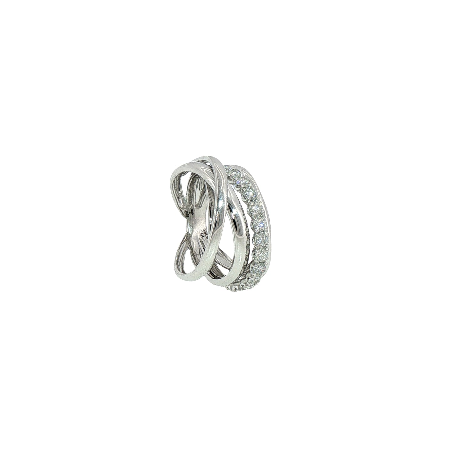 Anello in Argento 925 con Diamanti Lab-Grown Taglio Brillante.