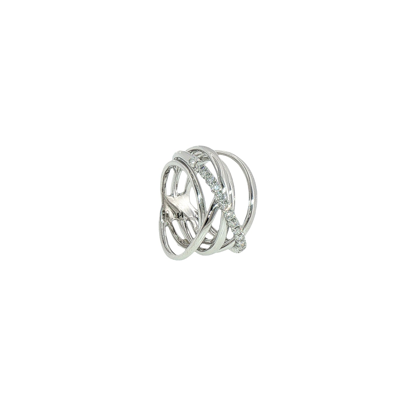 Anello in Argento 925 con Diamanti Lab-Grown Taglio Brillante.