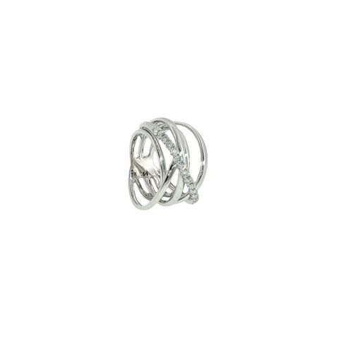 Anello in Argento 925 con Diamanti Lab-Grown Taglio Brillante.