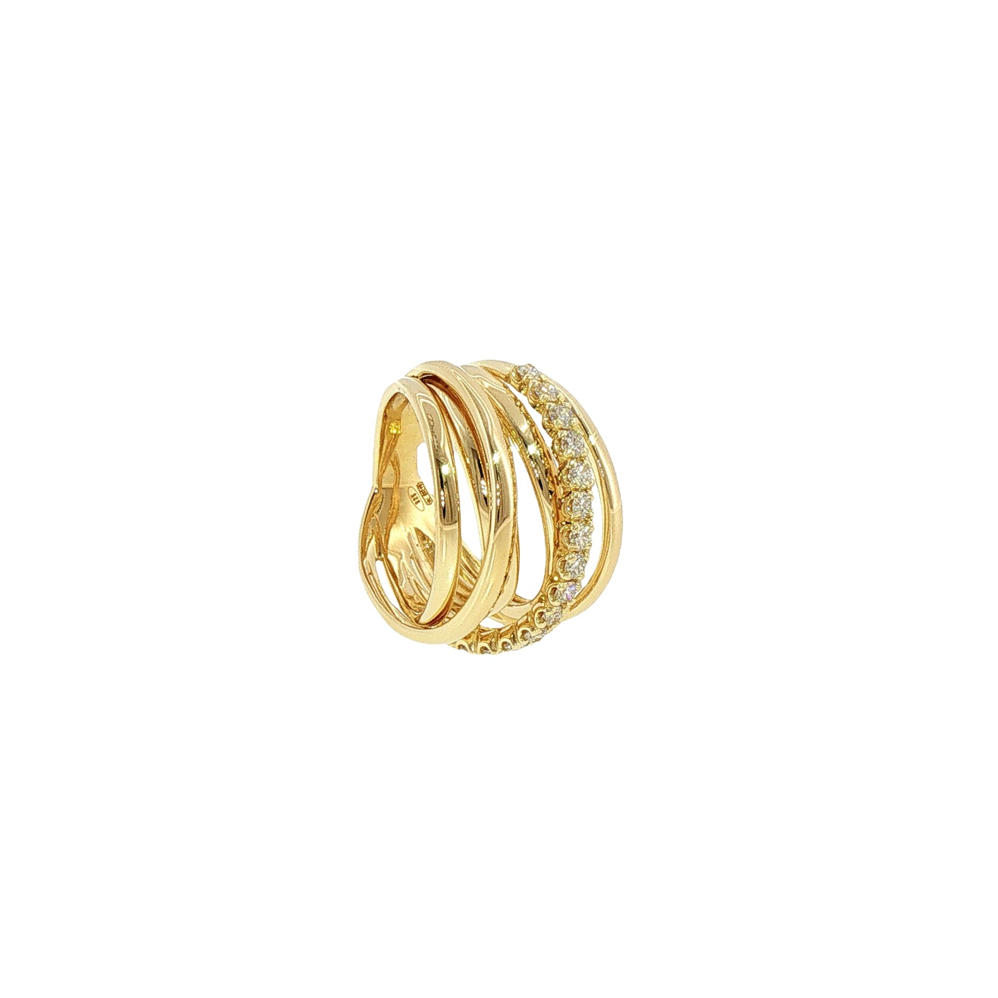 Anello in Argento 925 con Diamanti Lab-Grown Taglio Brillante.