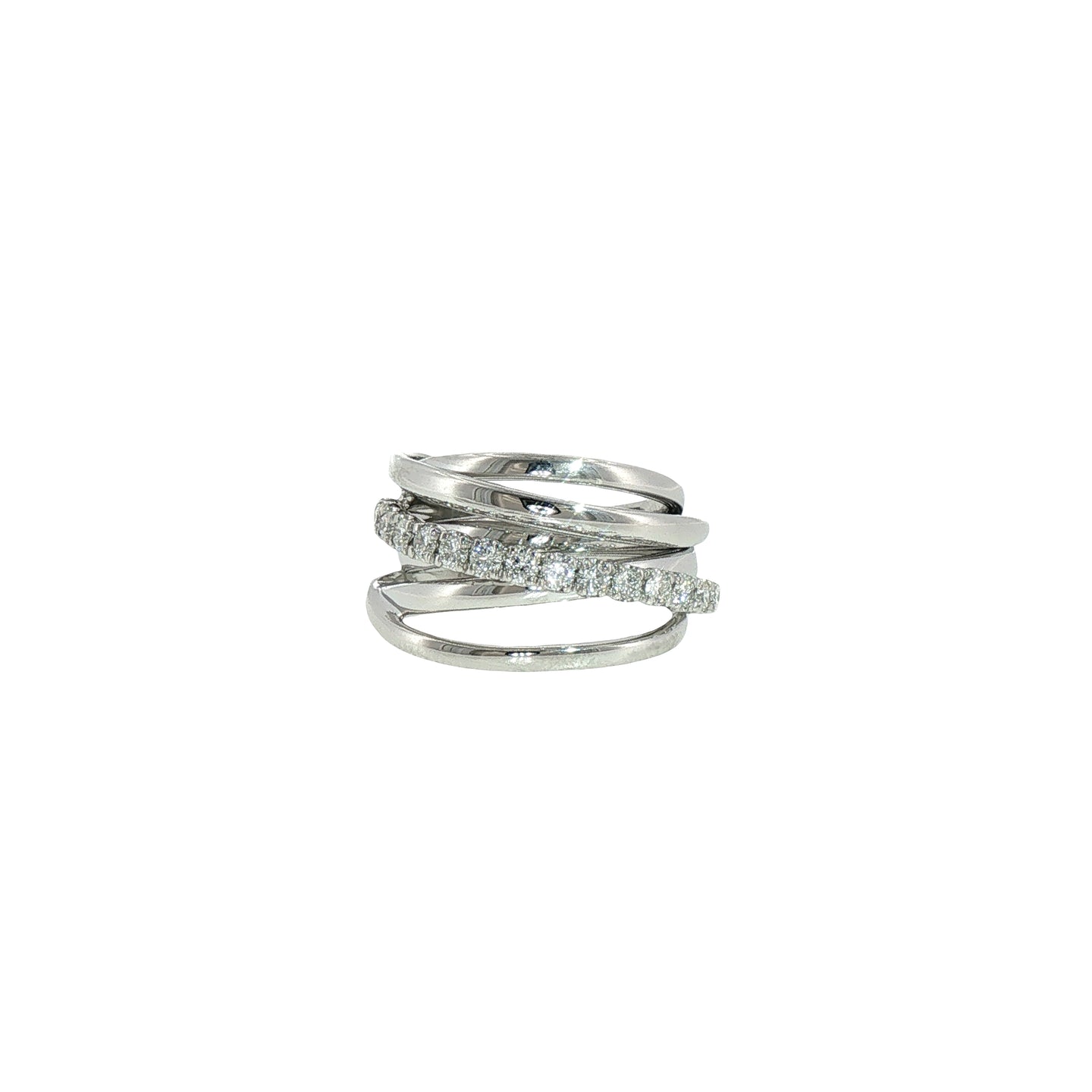 Anello in Argento 925 con Diamanti Lab-Grown Taglio Brillante.
