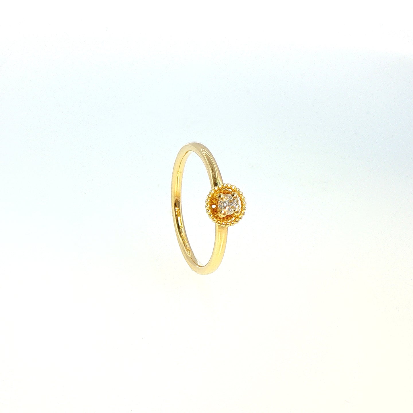 Solitario Florence in Argento Dorato 925 con Diamanti Lab-Grown 0,10 ct