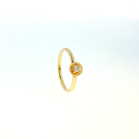 Solitario Florence in Argento Dorato 925 con Diamanti Lab-Grown 0,10 ct