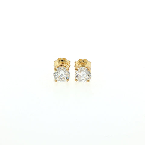 Orecchini in Argento Dorato 925 con Diamanti Lab-Grown taglio brillante.