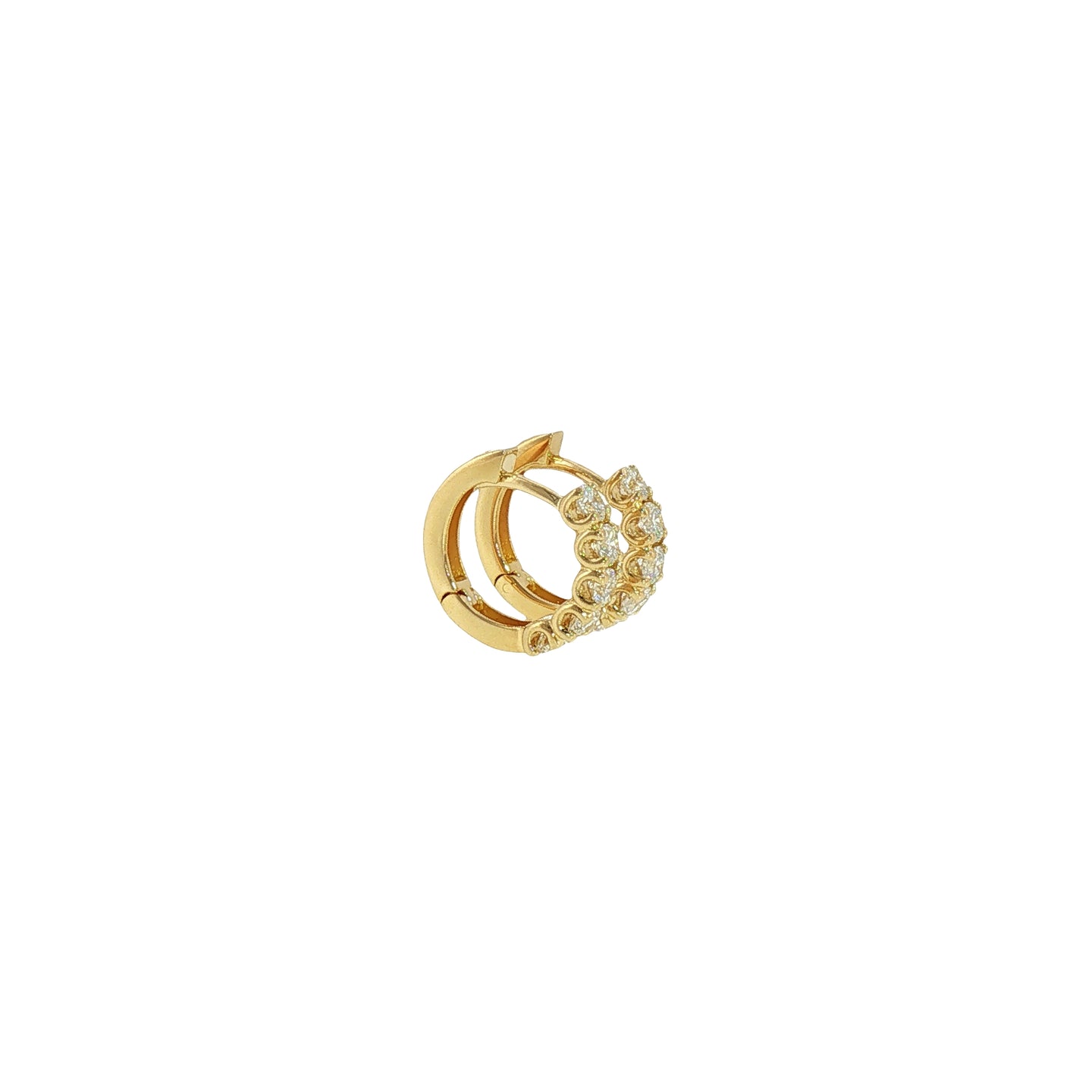 Orecchini a Cerchio in Argento 925 con Diamanti Lab-Grown Taglio Brillante.