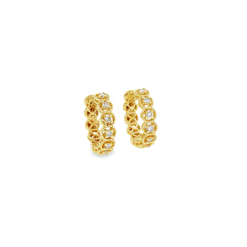 Orecchini in Argento 925 Dorato con Diamanti Lab-Grown 0,21 Ct