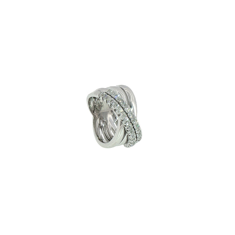 Anello in Argento 925 Con Diamanti Lab-Grown Taglio Brillante.