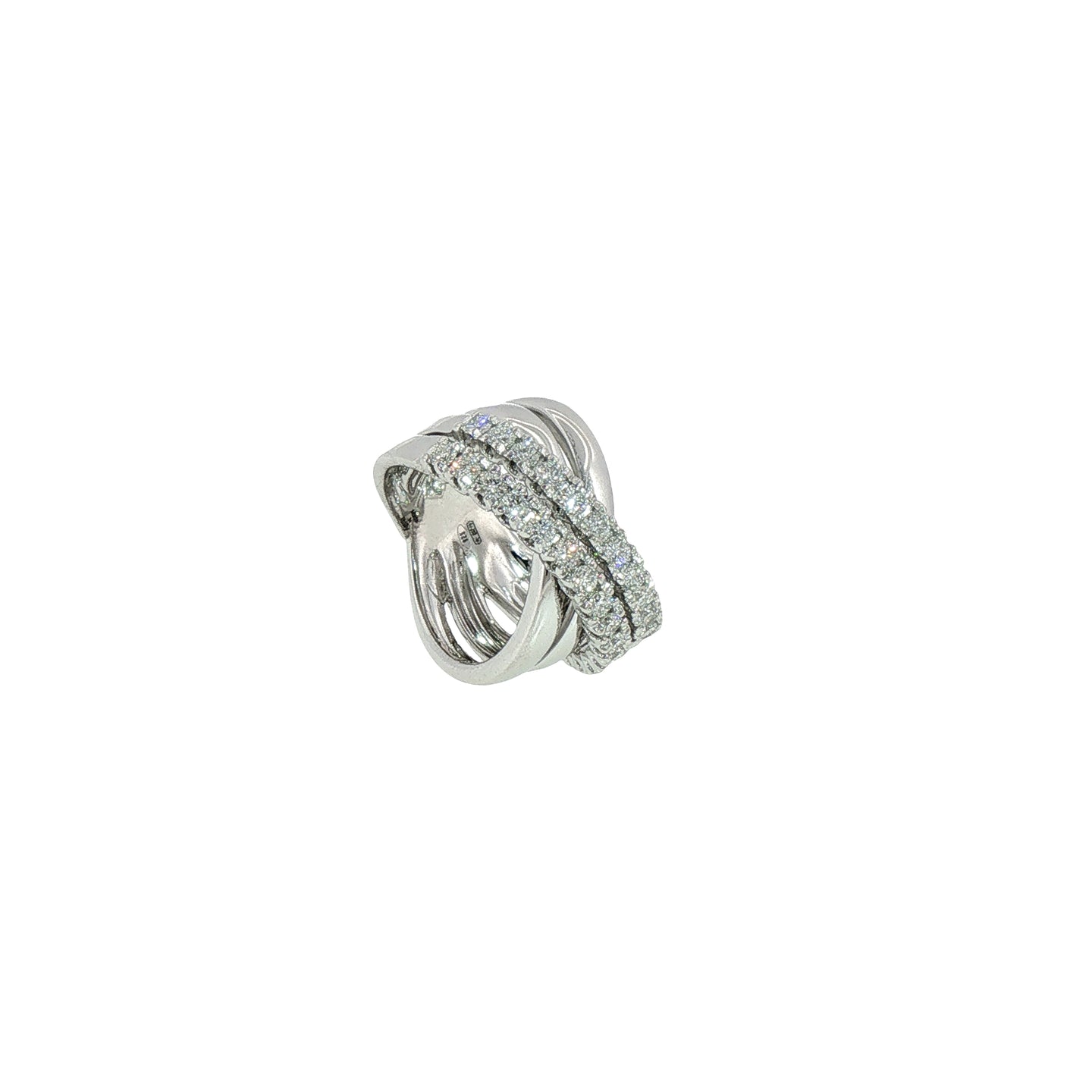 Anello in Argento 925 con Diamanti Lab-Grown Taglio Brillante.