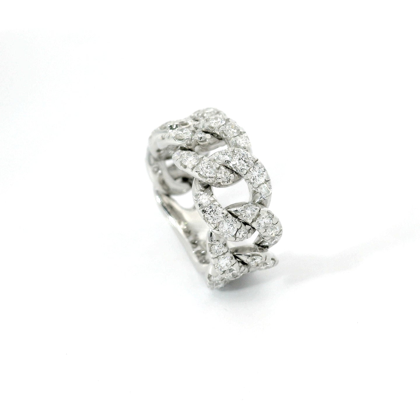 Groumette ring in white gold and brilliant-cut lab-grown diamonds, 1.65 carats.