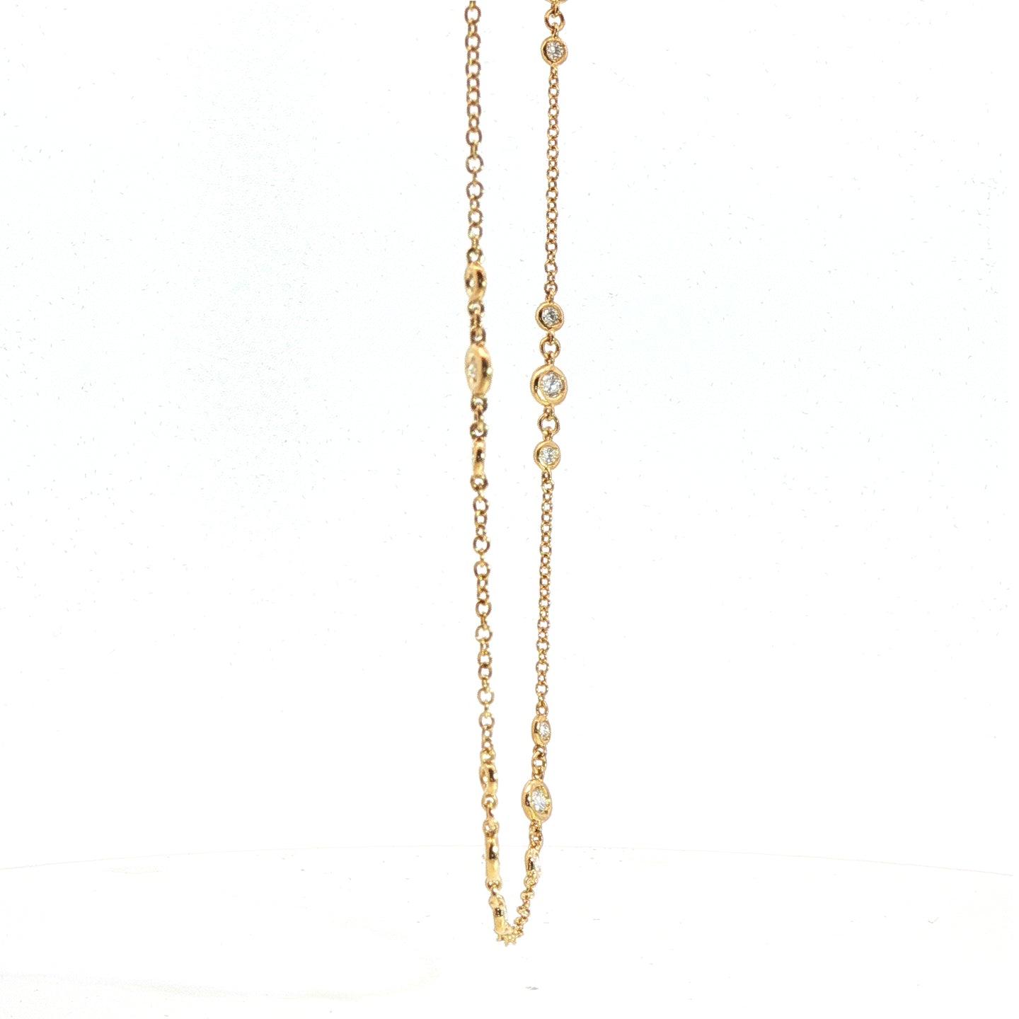 Girocollo in oro giallo con diamanti Lab-Grown taglio brillante, 1,37 carati.