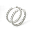 Orecchini a cerchio in oro bianco con diamanti lab-grown taglio brillante, 4,32 carati.