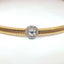 Girocollo Queen con centrale e contorno in oro giallo tubogas con Diamante Lab-Grown taglio cuscino e Diamanti Lab-Grown taglio brillante, 1,21 carati.