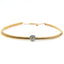 Girocollo Queen con centrale e contorno in oro giallo tubogas con Diamante Lab-Grown taglio cuscino e Diamanti Lab-Grown taglio brillante, 1,21 carati.
