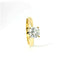 Solitario in oro giallo con diamante lab-grown taglio brillante, 1,00 carati.