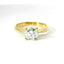 Solitario in oro giallo con diamante lab-grown taglio brillante, 1,00 carati.