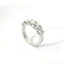 White gold band with 5 brilliant-cut lab-grown diamonds, 2.10 carats.