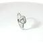 Anello in oro bianco con diamanti Lab-Grown taglio cuore e brillante, 1,06.