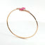 Bracciale Twin in oro rosa con zaffiri rosa Lab-Grown e diamanti Lab-Grown taglio brillante.