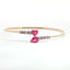 Bracciale Twin in oro rosa con zaffiri rosa Lab-Grown e diamanti Lab-Grown taglio brillante.