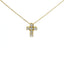 Girocollo Croce in oro giallo con Diamanti Lab-Grown taglio Brillante, 0,35 carati.