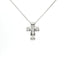 Girocollo Croce in oro bianco con Diamanti Lab-Grown taglio Brillante, 0,72 carati.