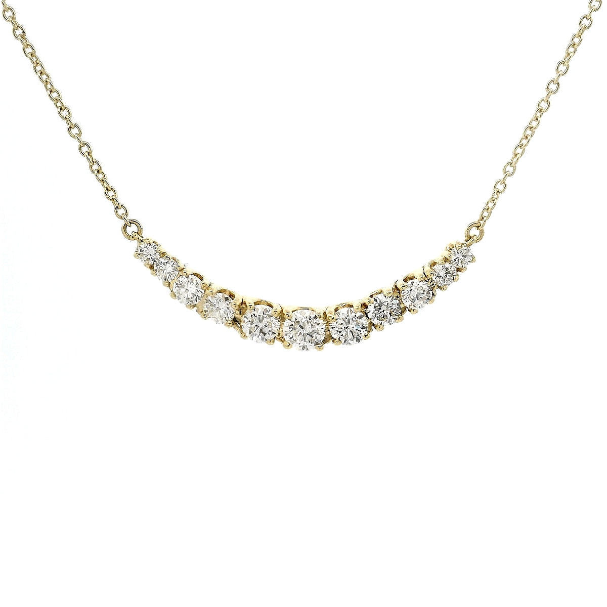 Girocollo in oro giallo con diamanti lab-grown taglio brillante, 0,90 carati.