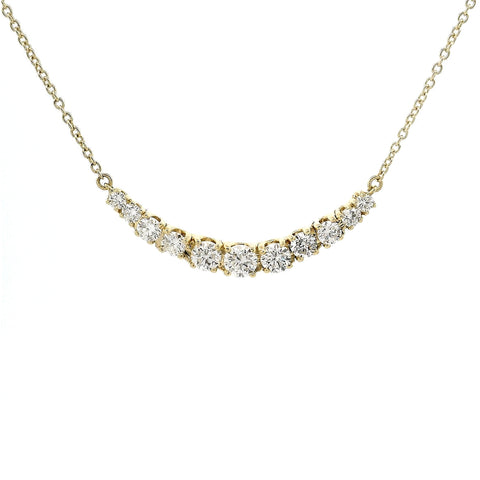Girocollo in oro giallo con diamanti lab-grown taglio brillante, 0,90 carati.