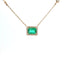 Girocollo in oro rosa con smeraldo Lab-Grown e diamanti Lab-Grown taglio brillante.