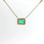 Girocollo in oro rosa con smeraldo Lab-Grown e diamanti Lab-Grown taglio brillante.