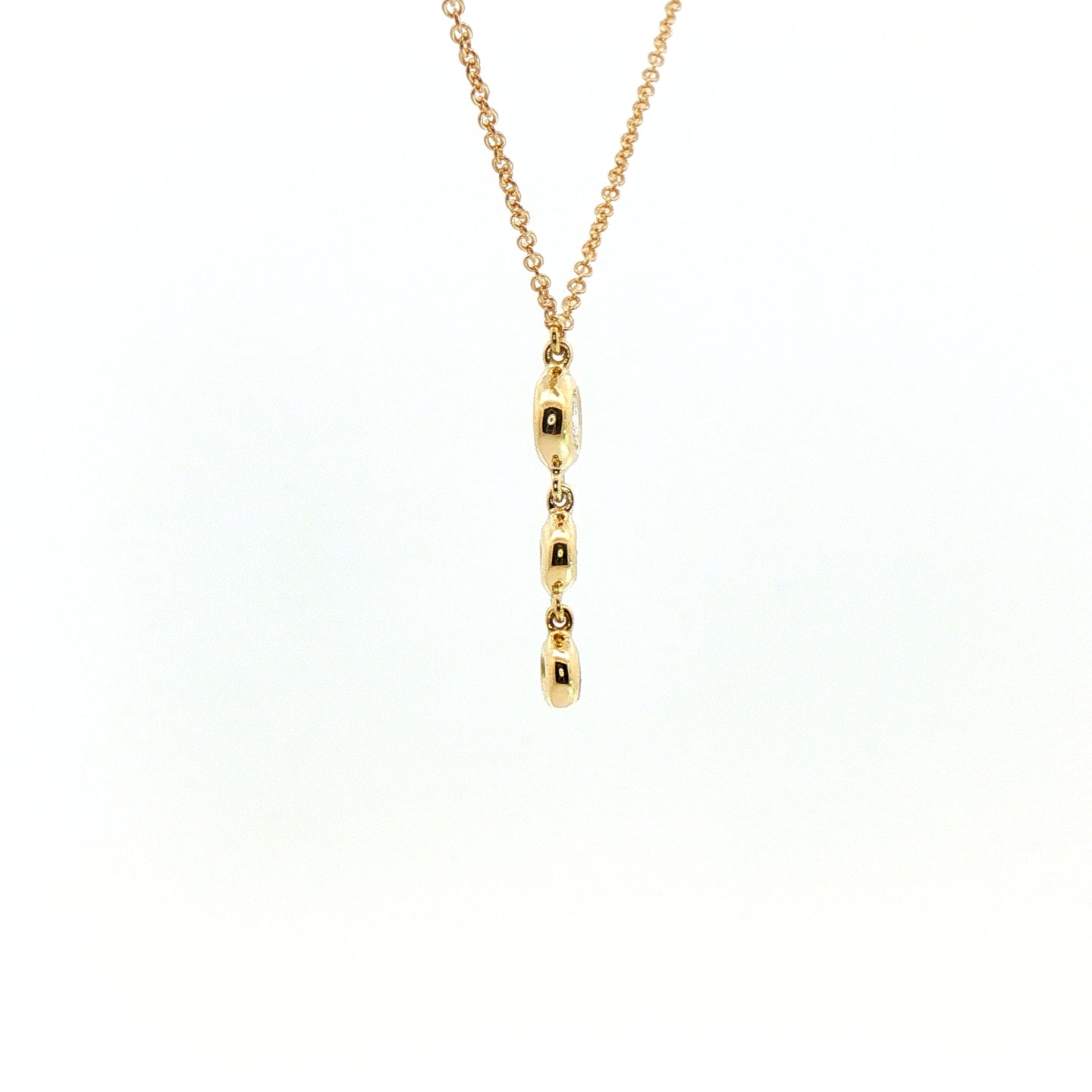 Girocollo in oro giallo con diamanti Lab-Grown taglio brillante, 0,20 carati.