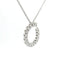 Girocollo con pendente in oro bianco e spot di diamanti Lab-grown taglio brillante, 0,59 carati.