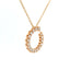 Girocollo con pendente in oro rosa e spot di diamanti Lab-grown taglio brillante, 0,59 carati.