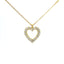 Girocollo a cuore in oro giallo e spot con diamanti lab-grown taglio brillante, 0,69 carati.